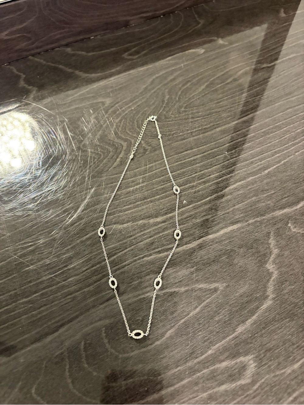 Macy's Silver Oval Link Necklace